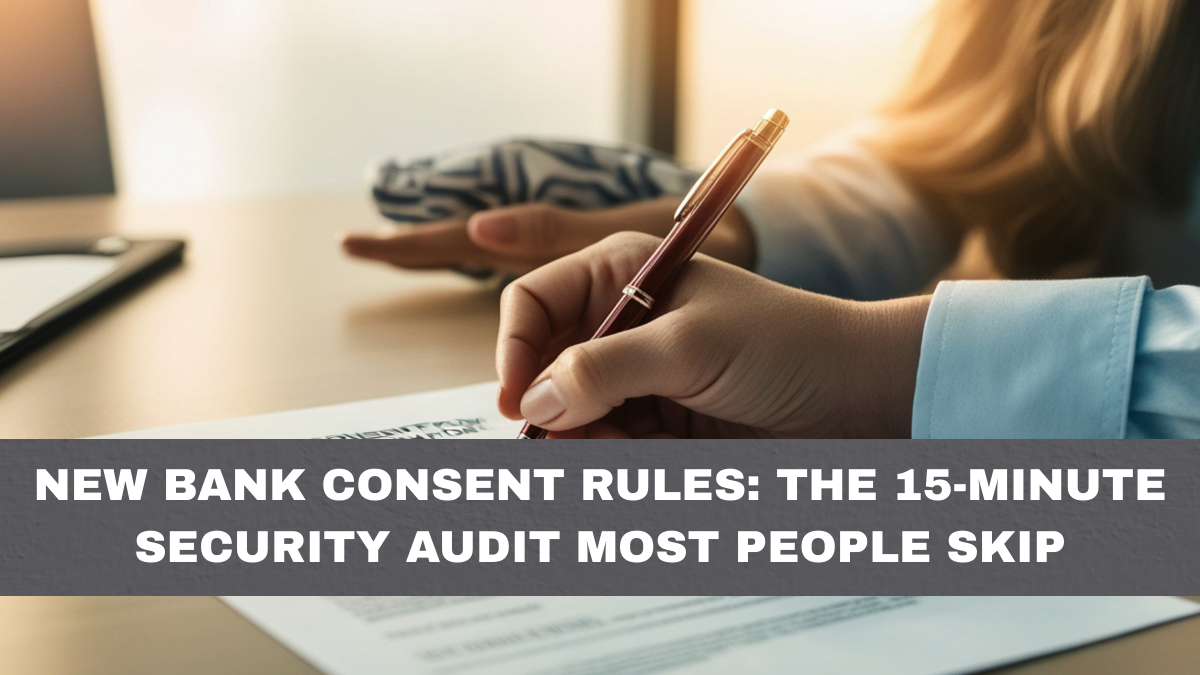New Bank Consent Rules: The 15-Minute Security Audit Most People Skip