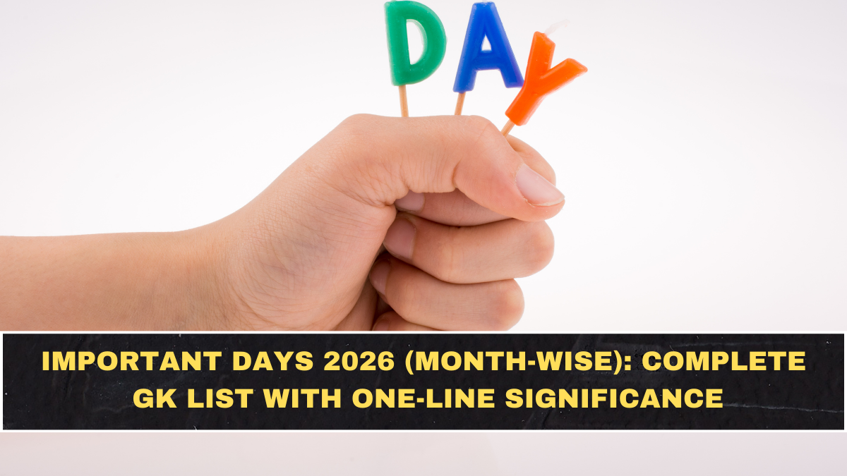 Important Days 2026 (Month-Wise): Complete GK List with One-Line Significance