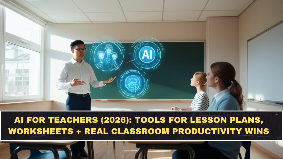 AI for Teachers (2026): Tools for Lesson Plans, Worksheets + Real Classroom Productivity Wins