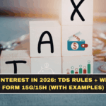 Tax on FD Interest in 2026: TDS Rules + When to Use Form 15G/15H (With Examples)