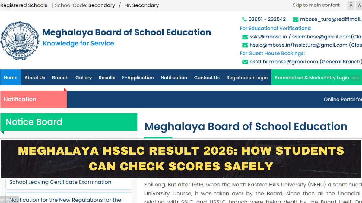 Meghalaya HSSLC Result 2026: How Students Can Check Scores Safely